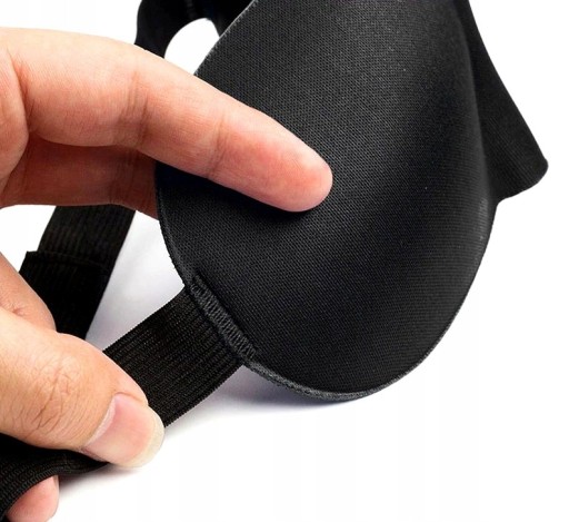3D spánková jemná čierna maska so zaviazanými očami