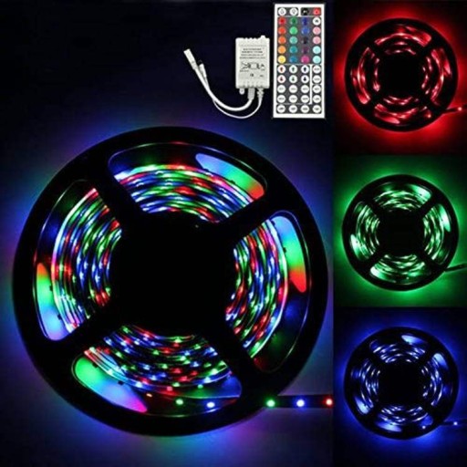 LED pásik svieti 5m RGB viacfarebný + diaľkové ovládanie