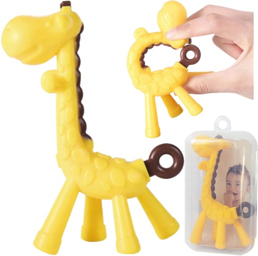 Mäkký bezpečný prívesok na hryzenie žirafy