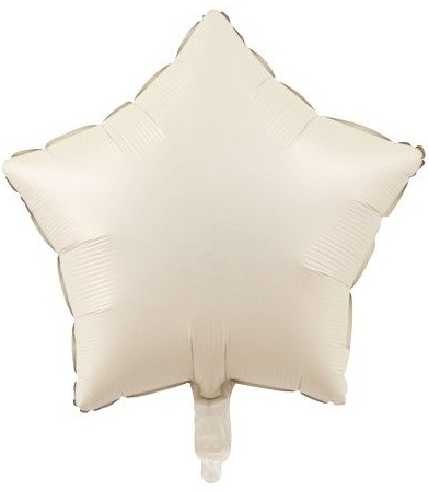 Béžový hviezdicový fóliový balón 45 cm narodeninový