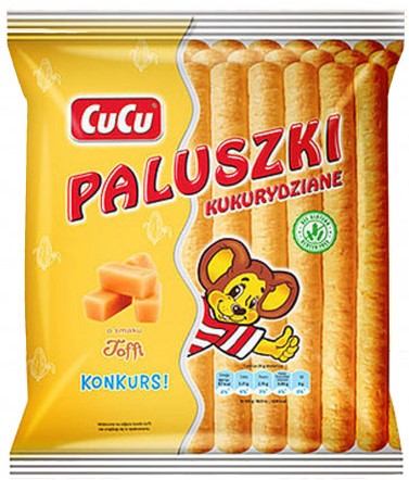 CuCu Bezlepkové karamelové kukuričné tyčinky 50 g