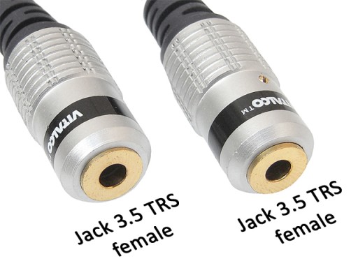 JACK konektor 3,5 mm 3P TRS stereo zásuvka-zásuvka 0,15 m HQ VITALCO