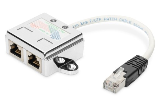 RJ45/2x RJ45 adaptér (zásuvka) tienený AT-AG CX2