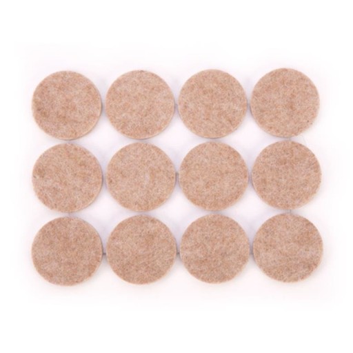 Guľaté plstené podložky - priemer 30 mm, sada 24 ks