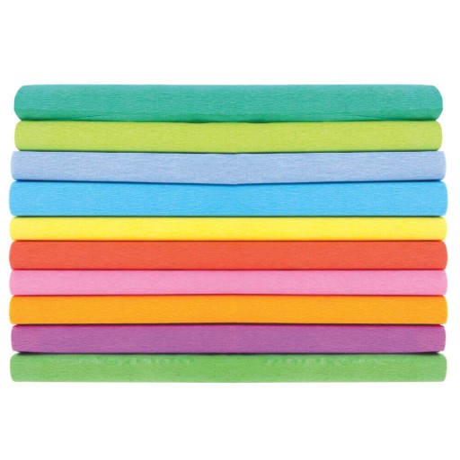 Krepový papier krepový 20g/m set 20col 25x200cm pastelový zákl.