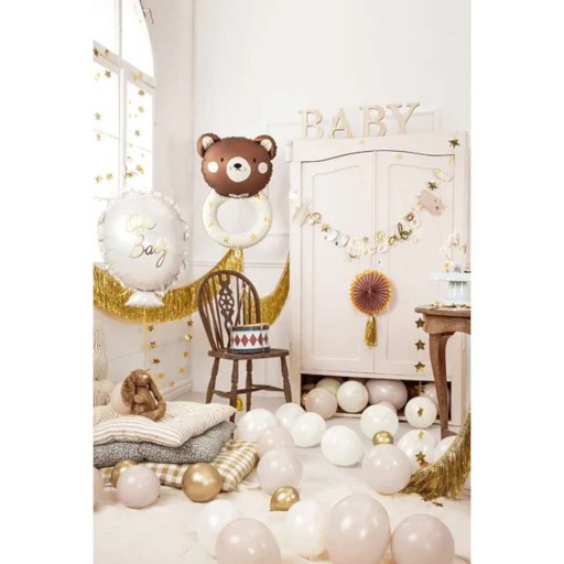 OH BABY baby shower fóliový balón z bieleho zlata