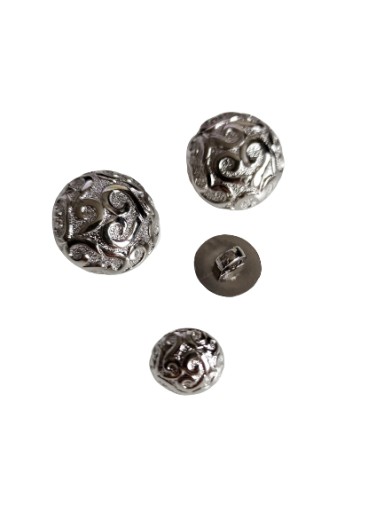 Gombík na nohe 21mm - strieborný