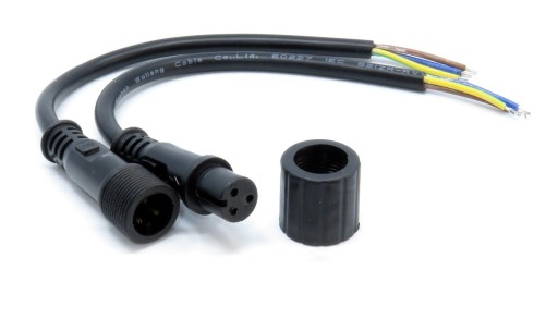Hermetický konektor s káblom, 3-pin, 40 cm