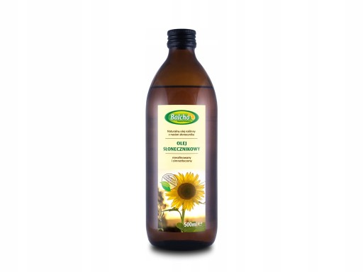 ZDRAVÝ a VŽDY ČERSTVÝ SLNEČNICOVÝ OLEJ Balcho 500ml LISOVANÝ ZA STUDENA