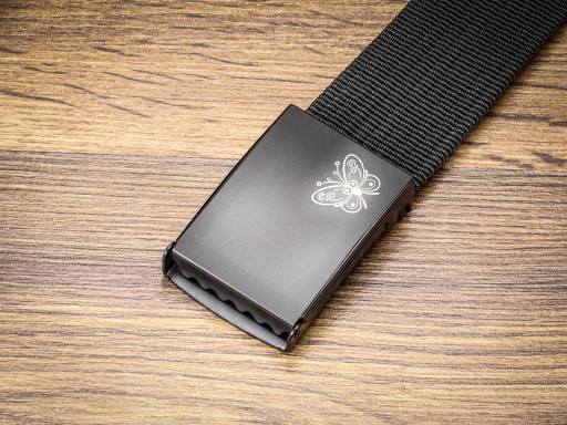 Čierny popruh Dámsky opasok Široká BUTTERFLY Spona Zapínanie GRACIO Krátke
