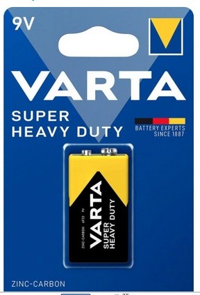 Batéria VARTA 9V 6F22 R9 6LR61 SUPER HEAVY DUTY