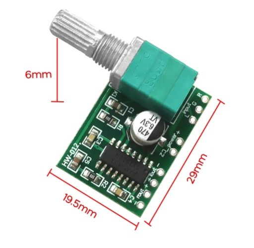 STEREO ZOSILŇOVAČ 2X3W 5V PAM8403