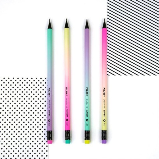 4x okrúhla ceruzka HB SUNSET MILAN OMBRE SET