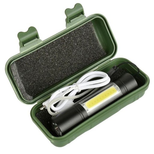 MINI LED XPE CREE COB USB TAKTICKÁ BATERKA