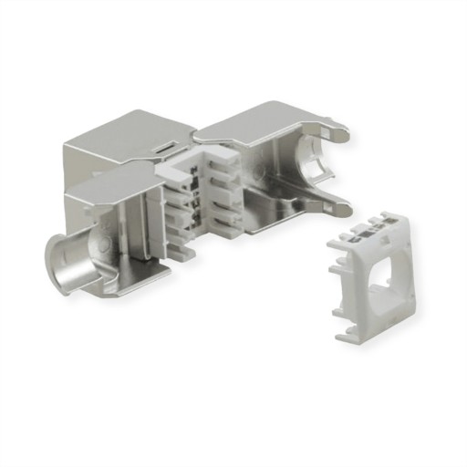 Keystone Cat.6A RJ-45 tienený beznástrojový SLIM