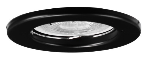 Halogénové stropné svietidlo ROUND BLACK pre LED žiarovku s pevným očkom GU10