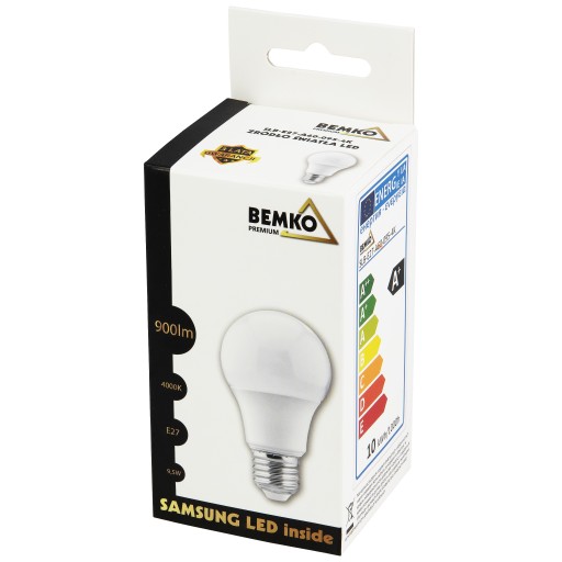 Neutrálna LED žiarovka E27 9,5W 4000K 900lm BEMKO SAMSUNG
