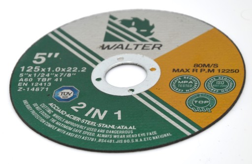 INOX rezací kotúč na kov 125x1,0 mm WALTER