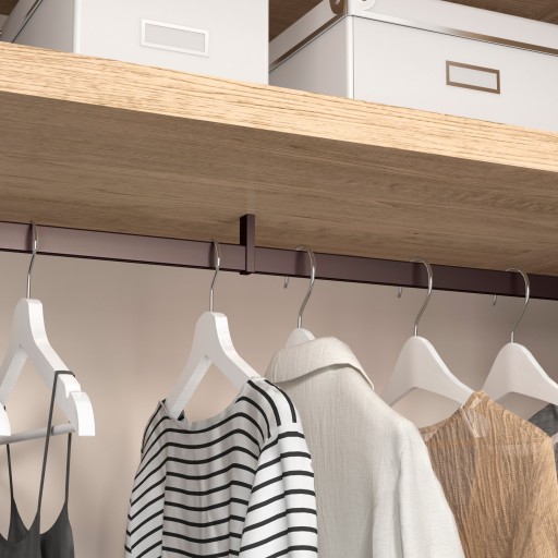 Stredové madlo šatníkovej tyče LUXE EMUCA Mokka