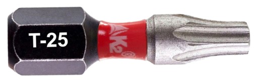 Nárazový hrot bitu pre skrutkovač K2 Impact TX25 TORX T-25 S2 25mm