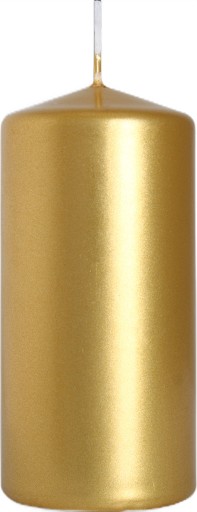 Sviečka valcová BISPOL GOLD METALLIC sviečka 10cm