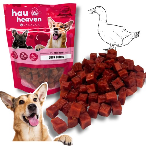 Mäkká pochúťka pre psov KAČACIE chunkies 100g HAUHEAVEN LalaZoo