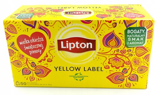 LIPTON YELLOW LABEL BLACK TEA 50ks DÁTUM: 2025/09