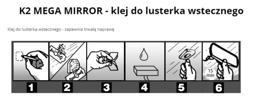 K2 MEGA MIRROR 0,6 ML Lepidlo na spätné zrkadlo
