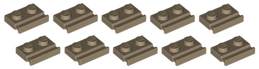 LEGO tanier s okrajom. 1x2 kusy piesku 10 ks 32028
