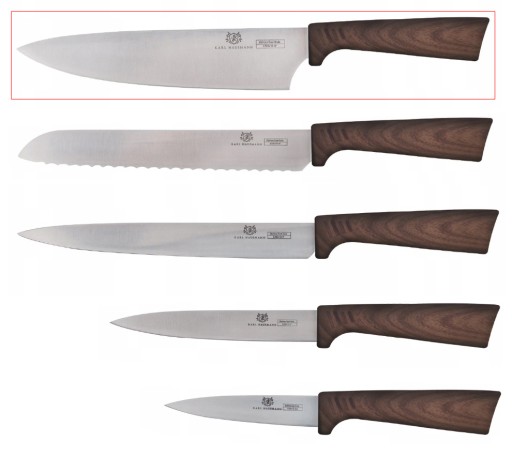 KUCHÁRSKÝ NÔŽ OSTRÝ KUCHYŇSKÝ NÔŽ 20 cm NEREZ HNEDÁ RÚČKA