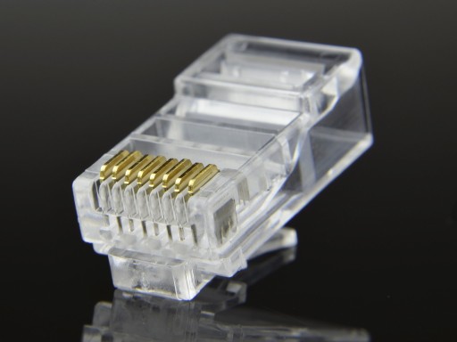 Zástrčky NEKU 8P8C, zástrčky RJ45 UTP cat.6, lankové, 10 ks