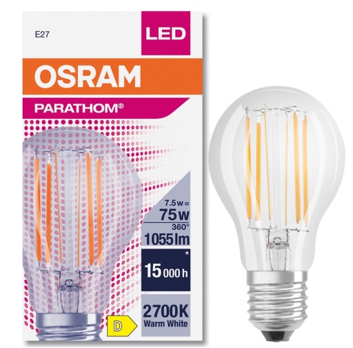 Osram LED žiarovka 7,5W = 75W E27 2700K