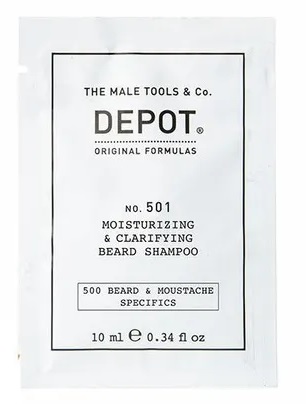 Depo č. 501 MOISTURIZING Hydratačný šampón na bradu a fúzy 10 ml