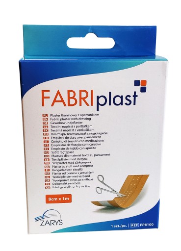 PAST NA LÁTKU s obväzom 8cm x 1m FABRIplast LEPIDLO OBRYS