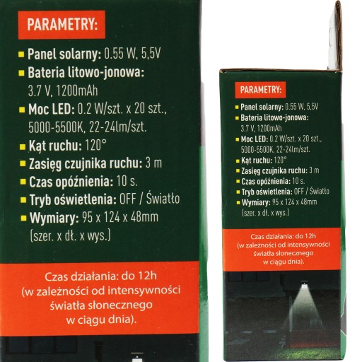 SOLÁRNA LAMPA 20LED SO SÚMRAK A SENZOROM POHYBU záhrada pre TERASA záhradu