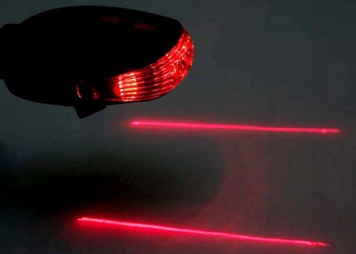 SVETLÁ lampa na bicykel LAMPA 5LED LASEROVÁ RÚČKA