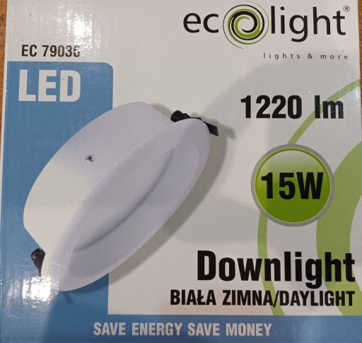 ZÁPUSTNÁ LAMPA 15W 6500K DOWNLIGHT 1220lm