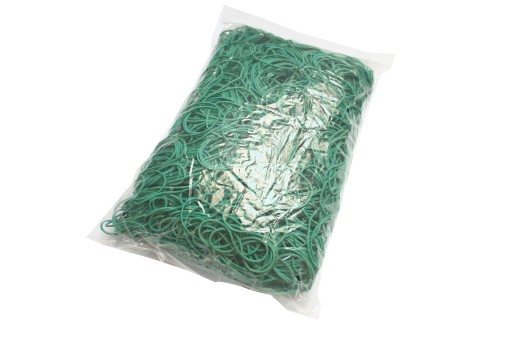 SILNÉ GUMY 50 mm x 1,5 mm ZELENÉ 1 KG