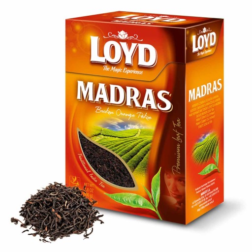 Pikantný indický čierny listový čaj Madras Premium Leaves 100g LOYD