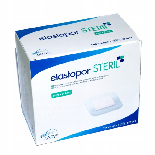 Elastopor Steril 5 cm X 7,2 cm Sterilný obväz s absorpčnou vložkou 100 ks.