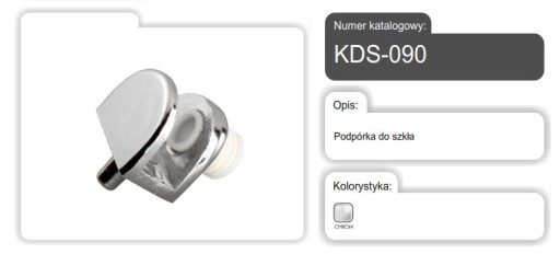 PODPOR OKIEN S UPÍNACÍM KOLÍKOM 23,5X16,5MM CHROME KDS-090 AMIX