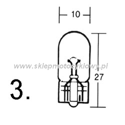 IR žiarovka 6V 3W 2,1 X 9,5