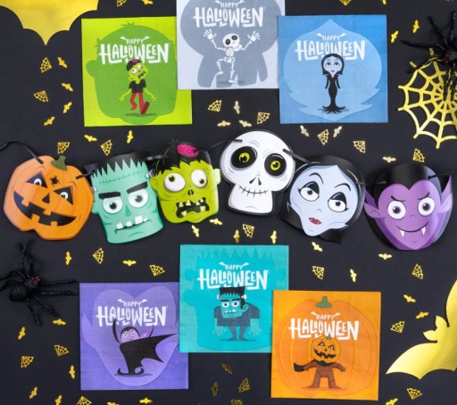 HALLOWEENSKÉ obrúsky MONSTER PUMPKIN GHOST VAMPIRE 12 ks