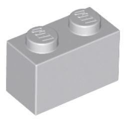LEGO BEAM 1X2 SVETLO SIVÁ Č. 3004 ZA 2 KUSY