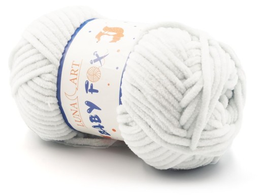 Priadza Baby Fox, biela šenil 01