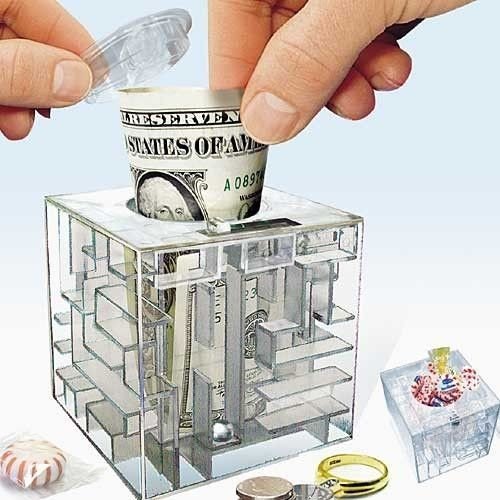 Labyrint prasiatko - transparentný DARČEKOVÝ GADGET