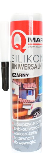 Qmar Univerzálny silikón čierny 300ml