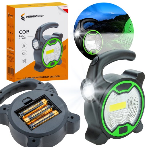 DIELENSKÁ LAMPA COB LED SVATKA 3W+1W GARÁŽ HĽADANIE 3xAA BATÉRIE
