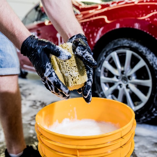 Hubka Cartec JUMBO, žltá, na umývanie auta, veľká autohubka