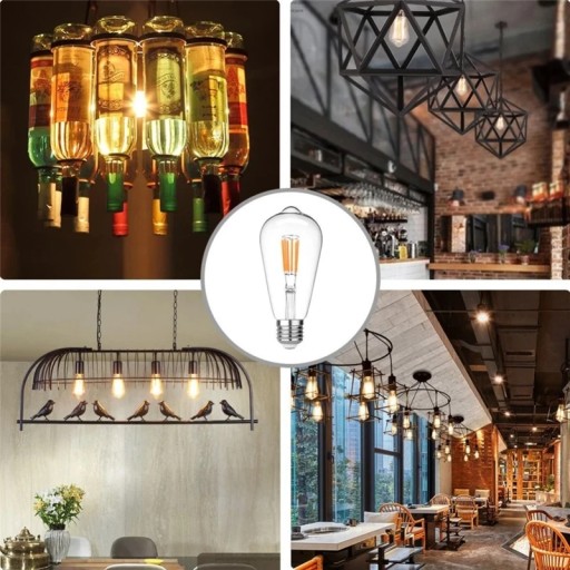 LED ŽIAROVKA ST64 12W E27 FILAMENT EDISON RETRO DEKORATÍVNA 4000K